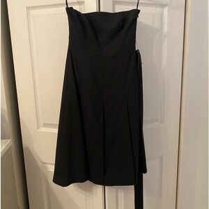 Theory Black Strapless dress